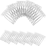 HAKIDZEL 10Pcs Hair Combs with Teeth for Women Elegant Decorative Hair Clips for Bridal Wedding and Casual Styles Durable Twist White
