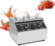 Commercial Electric Sauce Warmer Heater, Jam Chocolate Butter Fresh-Keeping Machine 30～85℃, Cheese Dispenser with Squeeze Bottle(2 Grids)