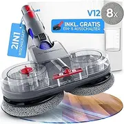 [Weidenbach] Mop Attachment for Dyson V12 - Electric Vacuum Cleaner - Mop Attachment - Wet and Dry Vacuum Cleaner - with Removable Water Tank, Filling Container & 8 Washable Mops