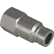 Apache 1/2 In. Body Male Tip Flat Face 1/2 In. FNPT Steel Hydraulic Hose Coupler