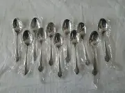 11 Pc 1881 Rogers Oneida Bittersweet Repose Floral Stainless Oval Soup Spoon NEW