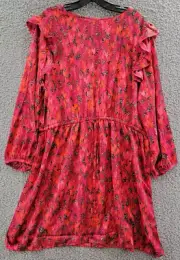 NIC+ZOE Mix and Mingle Printed Dress Women's XXL Red Multi Round Neck Pullover