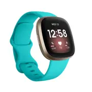 Fitbit Versa 3 4 Sense Sense 2 Smartwatch Soft Silicone Replacement Band Teal