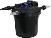 The Pond Guy AllClear G2 Bio Pressure Filter & Ultraviolet Light Clarifier with Backflush System, Pressurized External UVC Biological & Mechanical Filtration, Koi Fish Water Garden, All Clear 2000