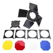 Professional Flash Diffuser Set BD-03 Barn Door+Filter for Precise Light Control
