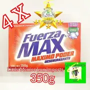 Fuerza Max Maximo Poder 4 Pack! DESENGRASANTE JABÓN DE LAVANDERÍA EN BARRA 350G