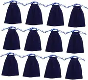 Baluue 12pcs Velvet Drawstring Bags - Soft Velvet Jewelry Pouches Small Jewelry Storage Bags For Travel Present And Daily Use Royal Blue