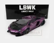1:18 AUTOART Lamborghini Aventador Liberty Walk 2017 Purple Carbon AA79242 Model