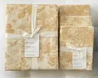 Pottery Barn SORREL TOILE Duvet King/Cali King & 3 Euro Shams Harvest Gold NWT