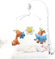 Toyvian Crib Mobile Holder with Wind Up Music Box Arm Bracket for Nursery Rotation Plays Lullaby Bed Bell