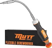 American Mutt Tools 12 in 1 Ratcheting Flexible Screwdriver With Bit Holder - Bendable Extension and Flexible Shaft