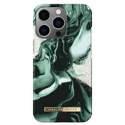 Ideal Of Sweden Fashion Case (Suits iPhone 13 Pro) - Golden Olive Marble