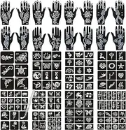 Henna Tattoo Stencils 138 PCS, 24 Sheets Airbrush Tattoo Templates,Reusable Tattoo Stencils Kit for Women Teens Girls,DIY Tattoo Stencils,Body Art Stencils