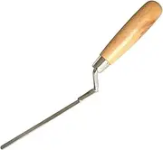 Stainless Steel 6 mm Finger Pointing Trowel - Flat Spring Tuck with Wooden Handle – Masonry Tool for Brick and Mortar Work