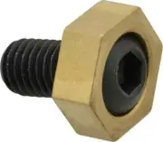 (8 Pack) Mitee-Bite 10208 Symmetrical Hex Clamp 1in. Brass HEX 1/2-13 Thread USA