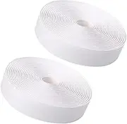 LALAFINA 5M Hook Loop Adhesive Tapes Durable Woven Fasteners for Electronics Construction and Use Versatile Double Sided Tape White