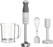 Kenwood Triblade XL Hand Blender HBM40006WH, Blending Wand For Easy Food Preparation, Includes Dishwasher Safe Masher, Whisk and Easy Pour Beaker, 850W, White
