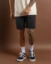 [Riders] Riders Men's R3 Slim Tapered Denim Shorts in Custom Worn Black Size 38 38 Custom Worn Black