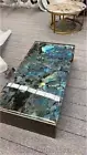 24"x48" Labradorite Crystal Gemstone Art Center Dining & Rooftop Cafeteria Table