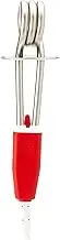 Balanzza Korjo Silver/Red 0.25kg Stainless Steel Water Boiler Immersion Heater, 3.5kW, 240V, Boils a Cup in 3 Mins, Thermal Cut-Out, Spacer Guard