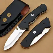 Folding Knife Custom Handmade 440c Japanese Steel Blade