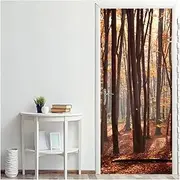Door Stickers Self-Adhesive Door Stickers Home Decoration Door Cover Wall Stickers Mural Porch Wallpaper Poster(H,77x200cm)