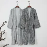 Classic Men's Relaxation Robe Japanese Kimono Yukata Bathrobe for Nightwear