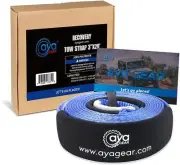 Recovery Tow Straps 3" x 20' |Tree Saver Winch Strap|Heavy Duty 35,000lbs Bre...