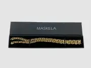 $30 Maskela Gold Cara Metal Face Mask Chain Link Strap