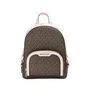 Michael Kors Jaycee Medium Brown Powder Blush PVC Backpack - RRP 483.84 USD