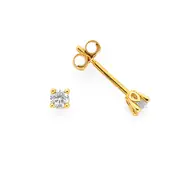 9ct Gold Diamond Stud Earrings