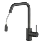 Estilo 35mm Matte Black WELS 5 Star 6L/min Side Lever Pull Down Sink Mixer