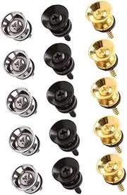 Yardwe 15Pcs Guitar Strap Buttons Durable Endpins for Electric Guitar Accessories Securely Attach present for Each