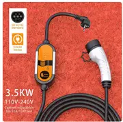 EV Portable Charger Type2 3.5KW Adjustable Current 8/10/13/16A Type1 j1772 Schuko Plug Wallbox for Electric Vehicle Car Type2 3.5KW 16A