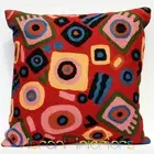 Red Abstract Art Wool Picasso Throw Pillow Case Cushion Cover w Insert 18Inc