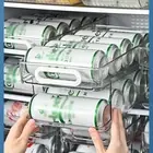 Large Capacity Soda Can Dispenser Auto-Rolling Fridge Can Holder Pantry