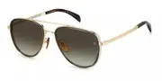 David Beckham DB 7068/G/S Asian Fit 2F7/HA Men's Sunglasses Gold Size 58