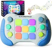 Fast Press Push Game Fidget Toy Handle, Flashing Electronic Handheld Games Consoles for Kids Teens Adults, Brain & Memory Game, Xmas Birthday Gifts STEM Toys for Boys Girls (Blue)