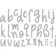 Stencil Embossing Alphabet Tiny 2,7cm 29 Pieces