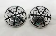 Pair Jeremiah Watt Old Time Conchos Screw Back 1" Horse Tack New Stainless Steel