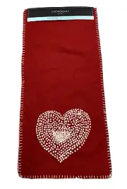 Cynthia Rowley VALENTINE'S DAY Red- White Hearts TABLE RUNNER 16"X72" NWT