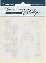 Stamperia Decorative Chips 5.5"X5.5"-Couture