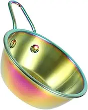 ERINGOGO Stainless Steel Korean Sauce Bowl Handle Rice Wine Bowl for Condiments for Soup Sauces