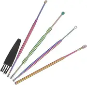 HAKIDZEL 1Set Ear Cleaning Kit Ear Wax Remover with Cleaning Brush Picker Tools for Safe Ear Canal Care Portable