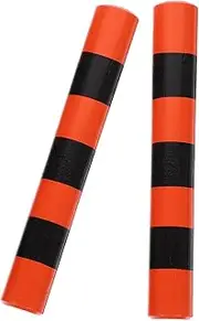 ERINGOGO 1 Pair Decorative Rhythm Sticks for Wooden Percussion Instruments with Eye Catching Stripes Develops Hand Eye Coordination Safe Educational Fun