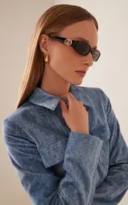 [Gucci] Hailey Square-Frame Acetate Sunglasses