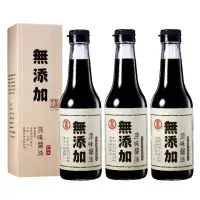 在飛比找momo購物網優惠-【金蘭食品】無添加原味醬油500ml x3入