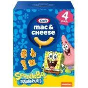 Kraft Mac & Cheese Macaroni and Cheese SpongeBob SquarePants (4pk of 5.5 oz Box)