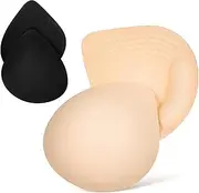 [Baluue] 2 Pairs Removable Latex Breast Pads for Uneven Breasts Bra Inserts for Sports Bras for Wedding Dresses Comfortable