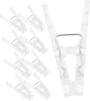 TINEASUR Plastic Windproof Clips 10 Pack Hanger Straps for Beach Towel Quilt Socks Scarf Hat Strong Clamp Easy to Open Portable